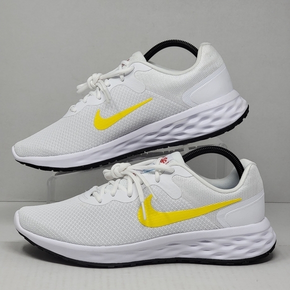 Nike Womens Revolution 6 NN Running Shoes White Yellow DC3720-105 Size 11 New - Picture 3 of 10
